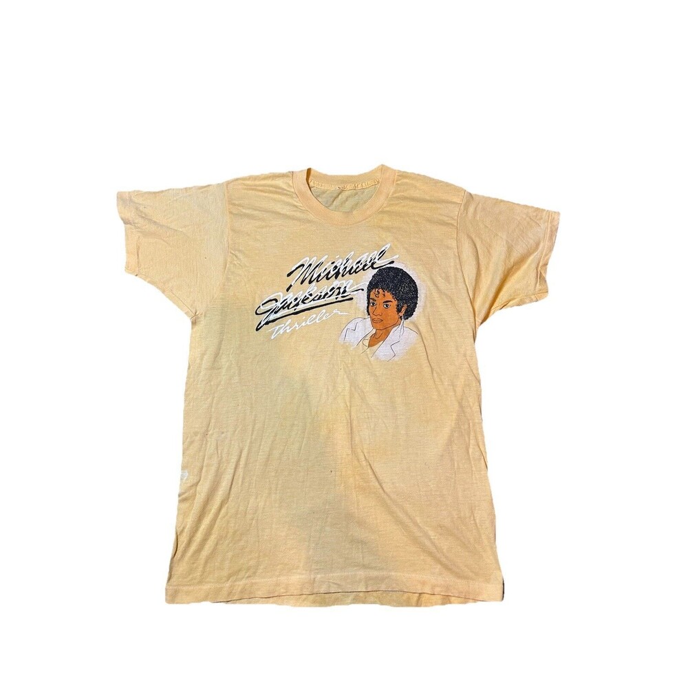 Vintage RARE 1980s Michael Jackson Portrait Thriller Promo T Shirt‎